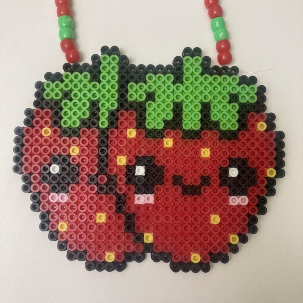 Handmade Strawberry Kandi Necklace